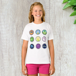 Colourful Soda Bottle Caps T-Shirt