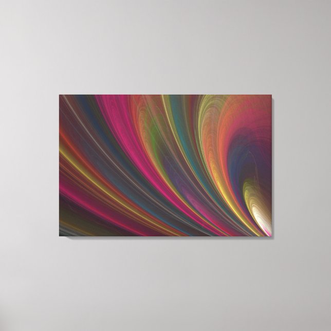 Colourful Soft Sand Waves Canvas Print (Front)