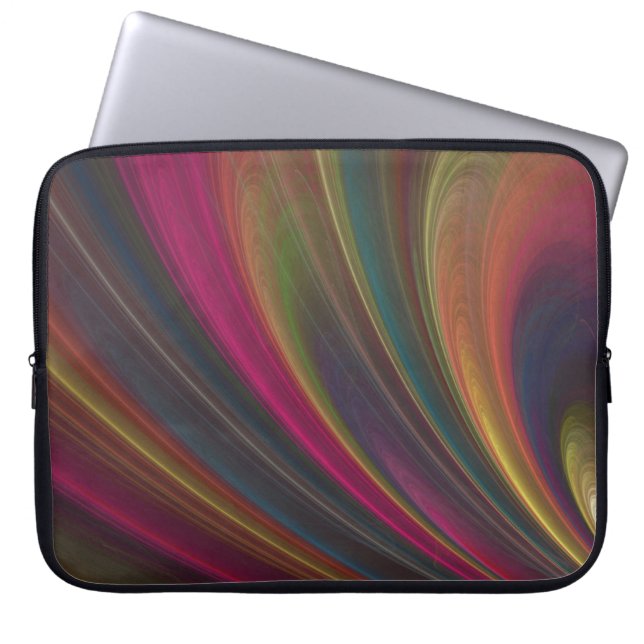 Colourful Soft Sand Waves Laptop Sleeve (Front)