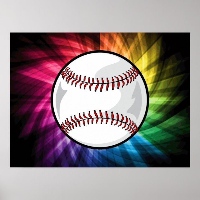 Colourful Softball; Baseball Poster (Front)