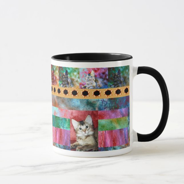 Colourful Somali Cat Surprise Mug (Right)