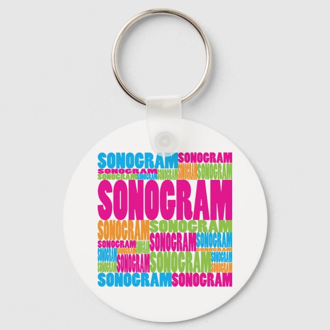 Colourful Sonogram Key Ring (Front)