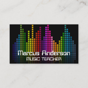 Colourful Sound Bar Equalizer Business Card