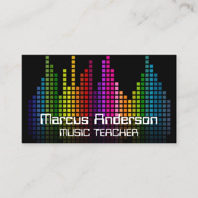 Colourful Sound Bar Equalizer Business Card (Front)