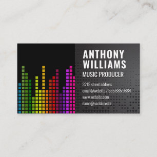 Colourful Sound Bar Equalizer Business Card