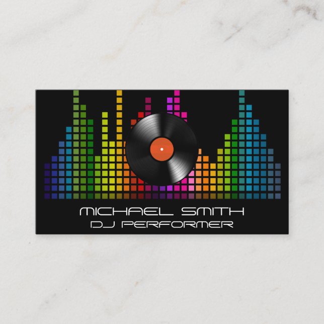 Colourful Sound Bar Equalizer Business Card (Front)
