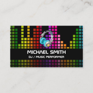 Colourful Sound Bar Equalizer Business Card