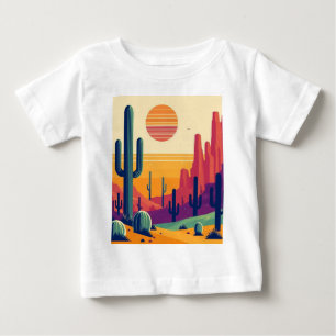Colourful southwestern desert art baby T-Shirt