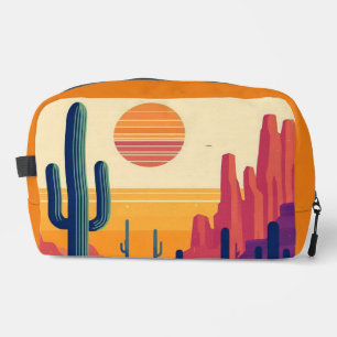 Colourful southwestern desert art dopp kit