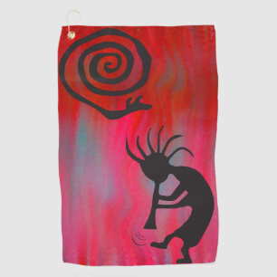 Colourful Southwestern Kokopelli Golf Towel