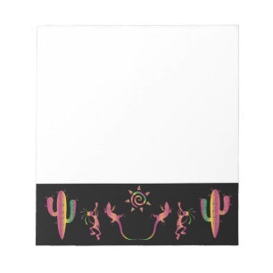 Colourful Southwestern Kokopelli Lamp Shade Notepad