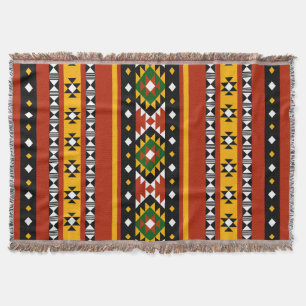 Colourful Southwestern Tribal Woven Throw Blanket 