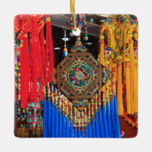 Colourful souvenirs in a shop, China Ceramic Tree Decoration