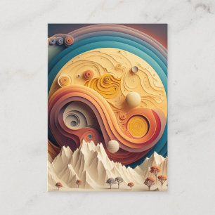 Colourful Space 3D Effect Background Business Card