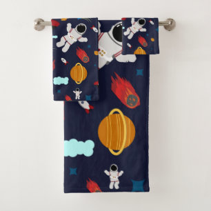 Colourful Space Bath Towel Set