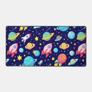 Colourful Space Cartoon Pattern Desk Mat