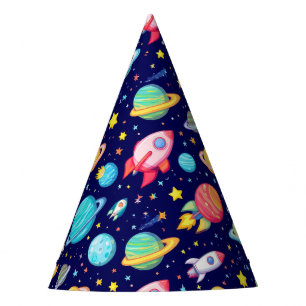 Colourful Space Cartoon Pattern Party Hat