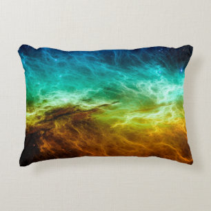Colourful space nebula background,abstract,astrono decorative cushion