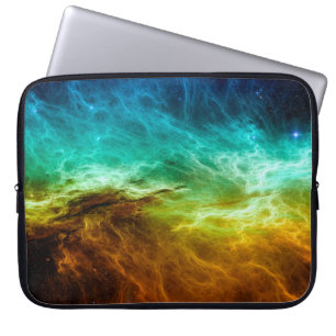 Colourful space nebula background,abstract,astrono laptop sleeve