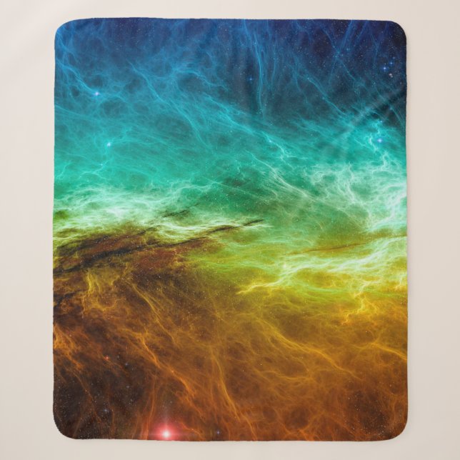 Colourful space nebula background,abstract,astrono sherpa blanket (Front)