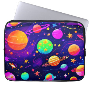 Colourful Space Pattern Laptop Sleeve