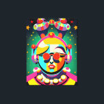 Colourful Space Person Pop Art Canvas Print<br><div class="desc">A colourful and unique space person.</div>