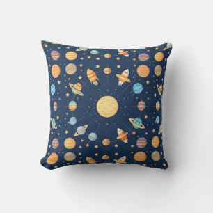 🪐 Colourful Space Planets Galaxy Home Decor Cushion