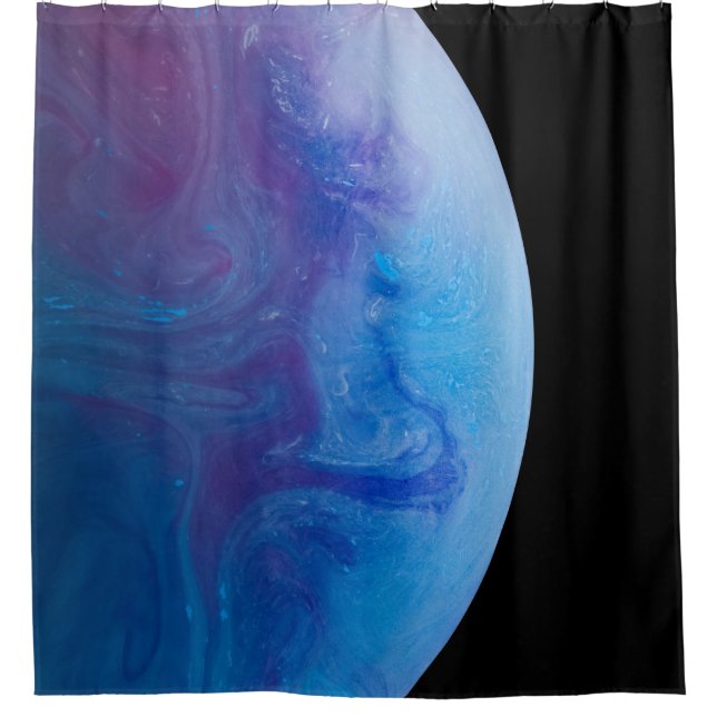 Colourful Space Shower Curtain (Front)