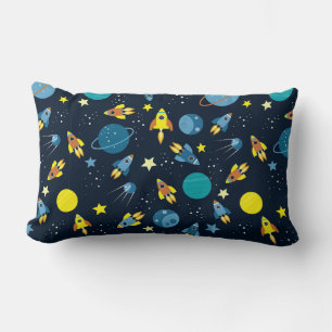 Colourful Space-Themed Pattern Lumbar Cushion