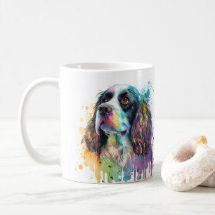 Colourful Spaniel Dog  Pet Coffee Mug, Cup