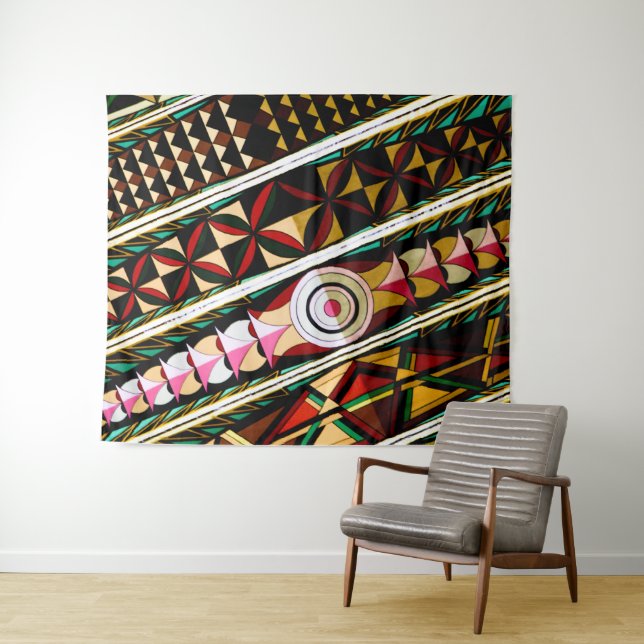 Colourful Spanish Ceiling Tapestry (In Situ (Horizontal))