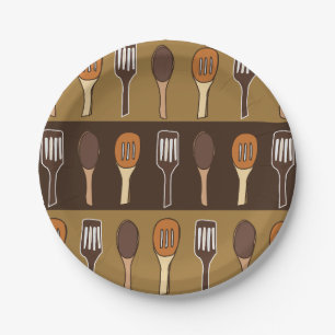 Colourful Spatula Kitchen Cooking Party Paper Plate