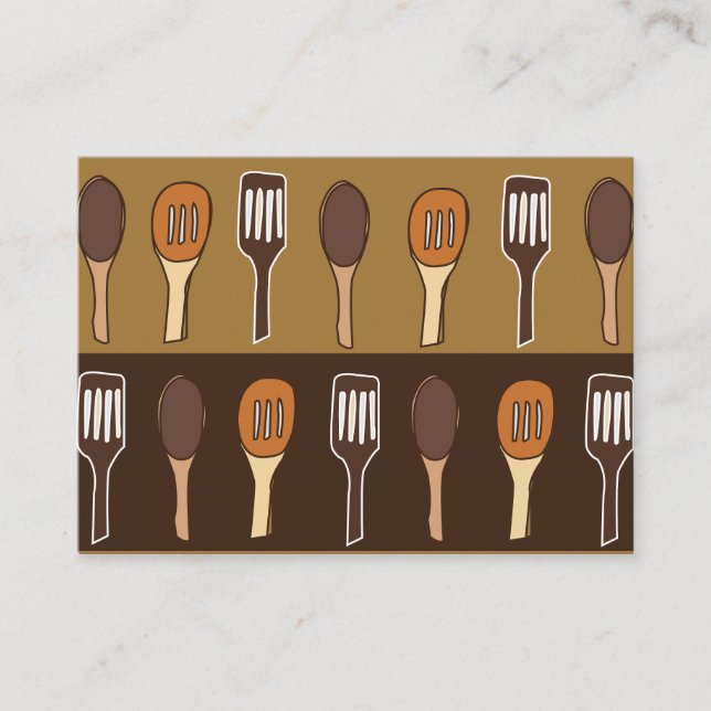 Colourful Spatula Kitchen Restaurant Catering Business Card (Front)