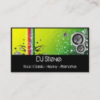 Colourful Speakers Band DJ Music Business Cards