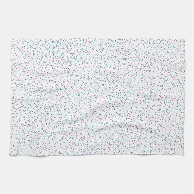 Colourful Speckled Spring Dots  Tea Towel (Horizontal)