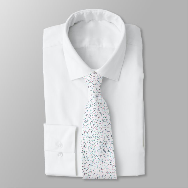 Colourful Speckled Spring Dots  Tie (Tied)