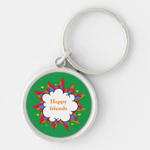 colourful speech bubble key ring