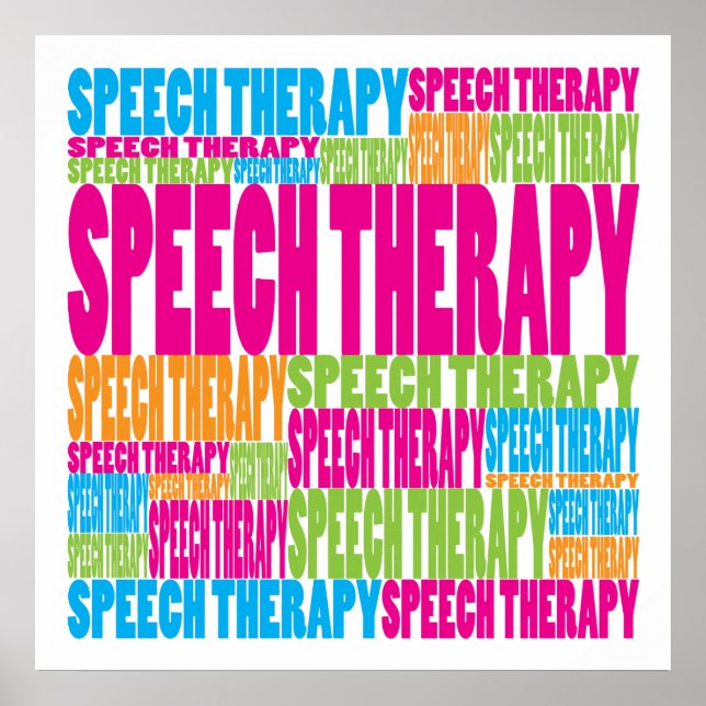 Colourful Speech Therapy Poster (Front)
