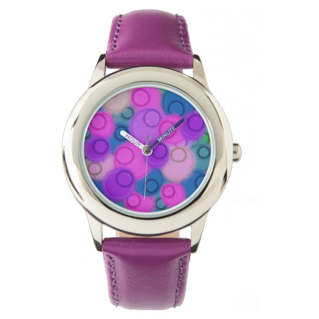 Colourful Sphere Abstract Painting Watch (Front)