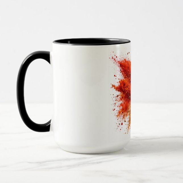 Colourful Spice Powder Explosion Burst White  Mug (Left)