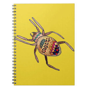 Colourful Spider arachnid art Spiral Notebook