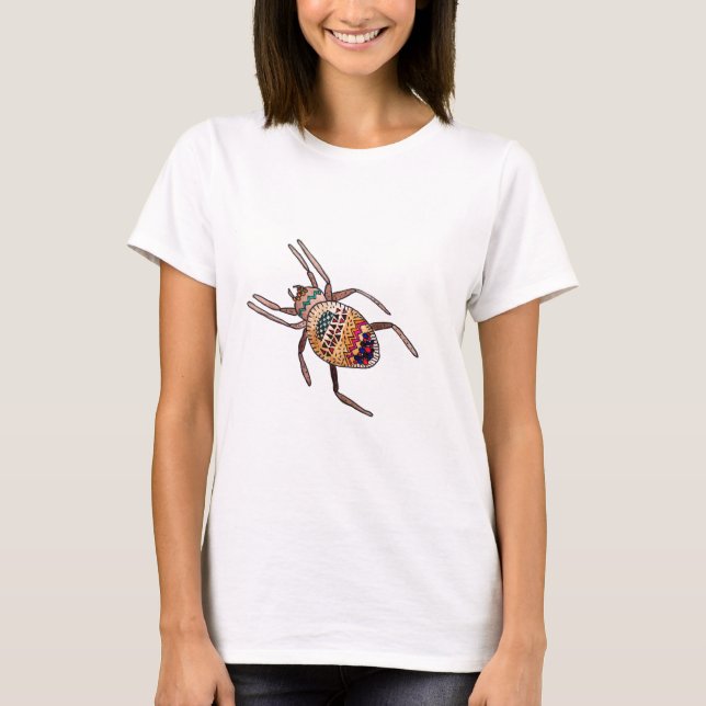 Colourful Spider arachnid art T-Shirt (Front)
