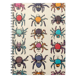 Colourful Spider Notebook – Unique Cartoon Design