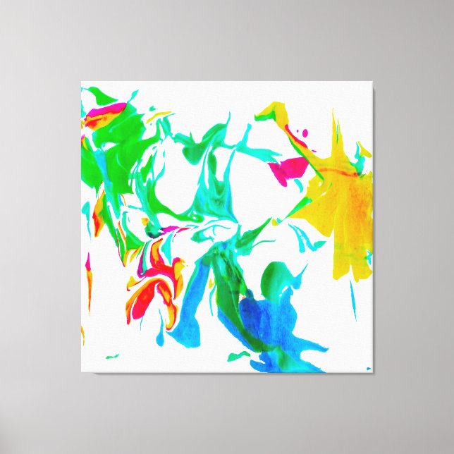 Colourful spider webs canvas print (Front)