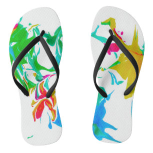 Colourful spider webs jandals