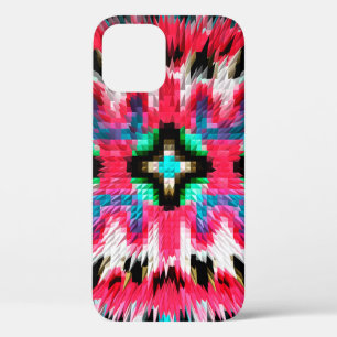 Colourful spiky kaleidoscopic patternabstract, art iPhone 12 case