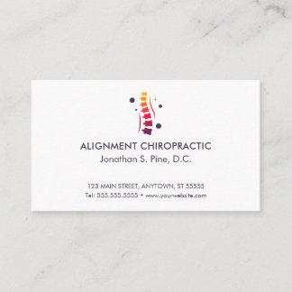 Colourful Spine Logo Chiropractic Appointment Card