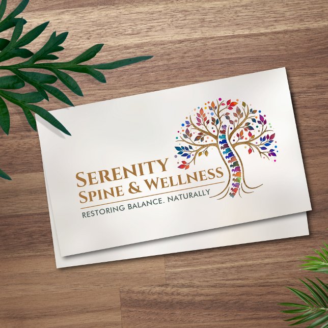 Colourful Spine Tree  Business Card (Creator Uploaded)