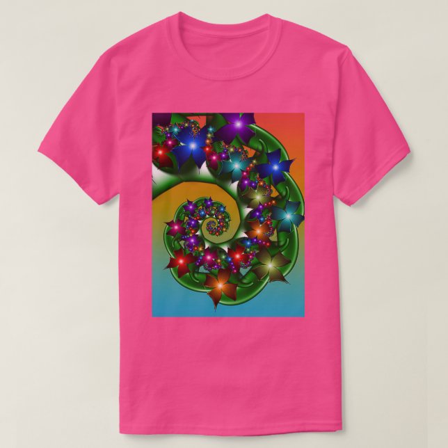 colourful spinning flowers T-Shirt (Design Front)