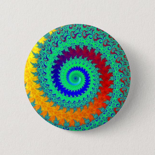 Colourful Spiral 6 Cm Round Badge (Front)